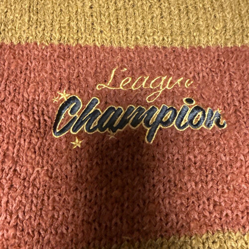 Urban Outfitters BDG Tan Oversized Bowling League Champion Sweater Women Medium - Picture 3 of 6